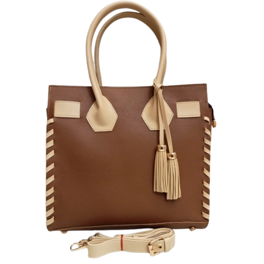 Two-Tone Tote (Brown)
