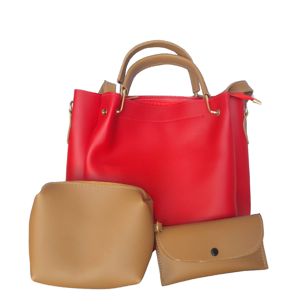 Thrice the Style (Red & Beige)