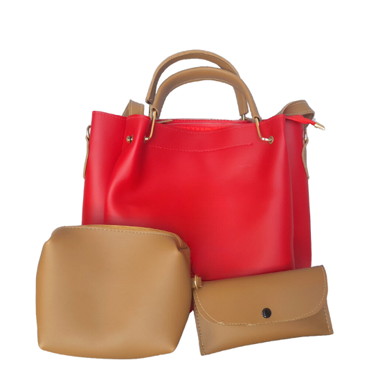 Thrice the Style (Red & Beige)