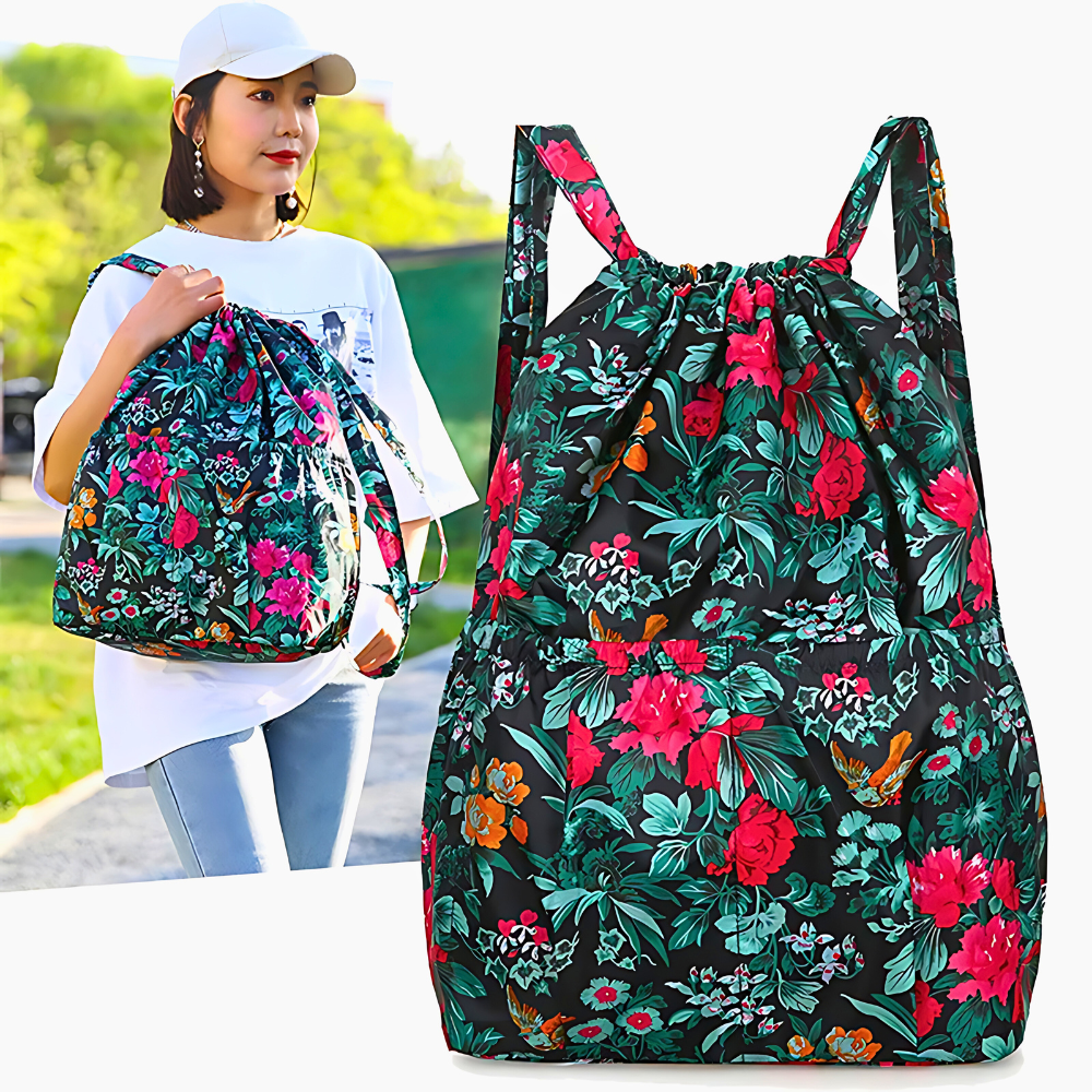 Floral Backpack (Green)